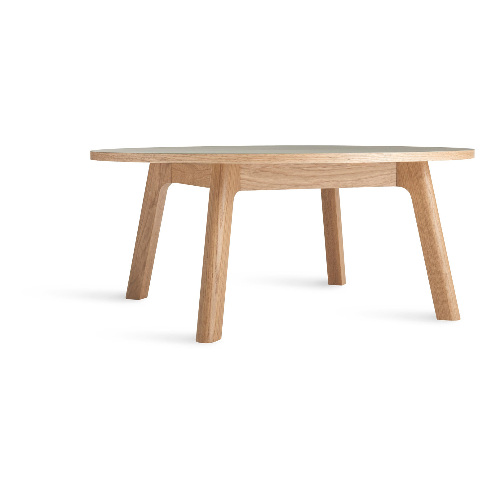 Apt Coffee Table, Putty Top/White Oak