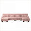 Canapés modulaires | Canapé modulaire en U à 4 places pour salon avec 2 repose-pieds | Rose | Chenille