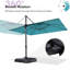 Parasol incurvé rectangulaire ajustable avec base Bennit-841176630