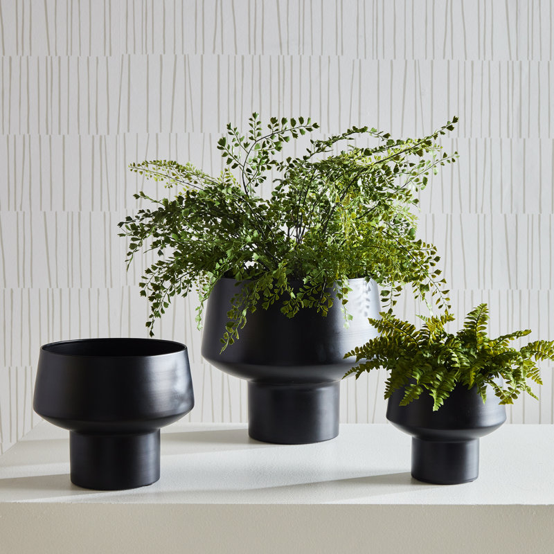 Acquah Metal Cachepot - Set of 3