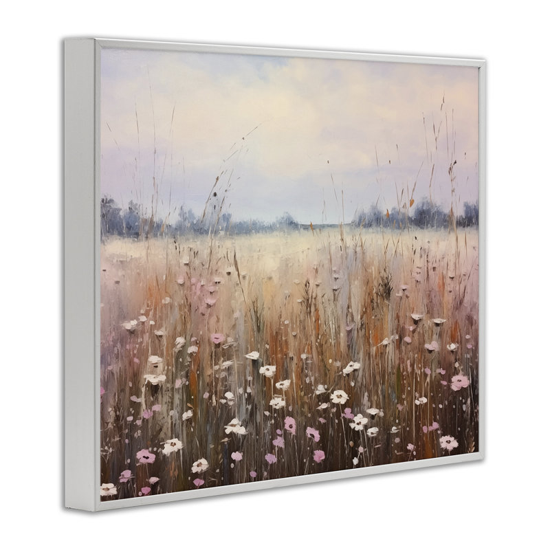 Giclée sur fond neutre de champ de fleurs sauvages, design par Arlington Prints, H 24 po x l 30 po