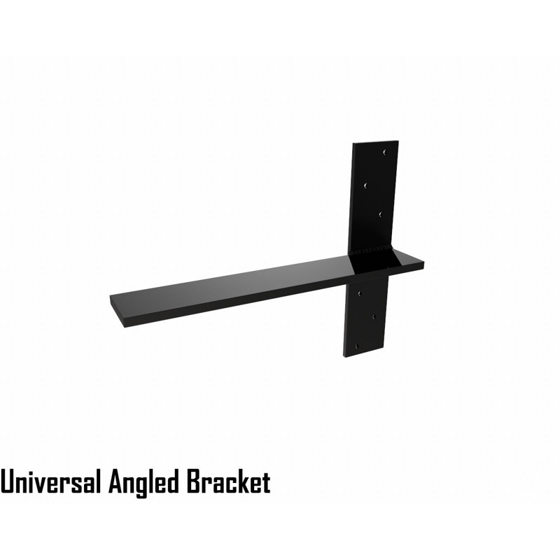 10 Inch Black Aluminum Floating Shelf Bracket
