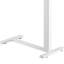 Table d'appoint avec 4 roulettes dissimulées, hauteur réglable, plateau rabattable, porte-gobelet, portable, idéale pour la maison, le bureau ou la salle d'étude. Plateau blanc inclinable de 0 à 60°. Grande surface spacieuse avec bords antidérapants et roulettes pivotantes.