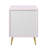 Pink High Gloss 2-Drawer Nightstand-907192666