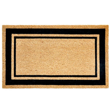 Mya Non-Slip Outdoor Door Mat Joss & Main Color: Blue/Charcoal, Mat Size: 36 W x 60 L