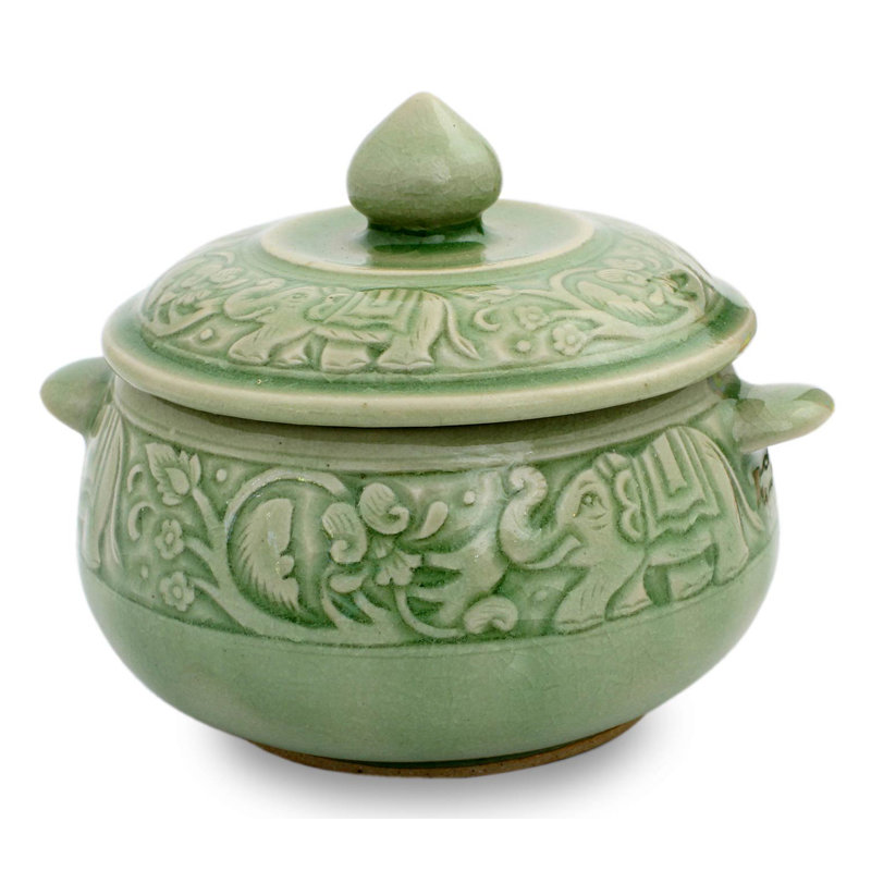 Celadon Handmade Earthenware Soup Bowl