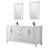 Daria 72'' Double Bathroom Vanity with Carrara Marble Top with Mirror-108910119-108910141-108910117