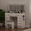 Meuble-lavabo de 46 po avec miroir et tabouret à 10 tiroirs