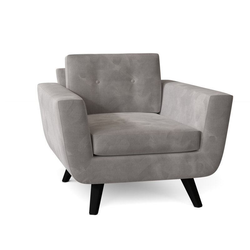 Fauteuil Callie, Velours tempête, Noir, Moyenne