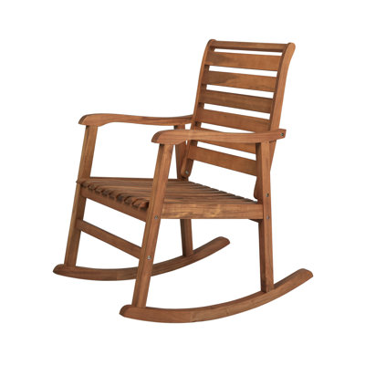 Arlyce Outdoor Prionto Rocking Solid Wood Chair by Red Barrel Studio