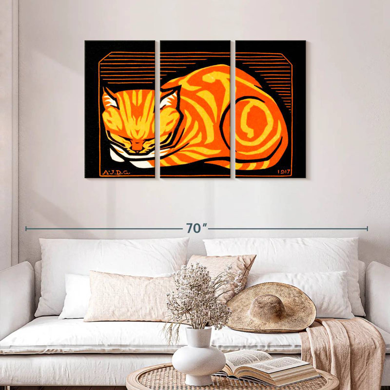 Brampt December Cat, 28" H x 45" W