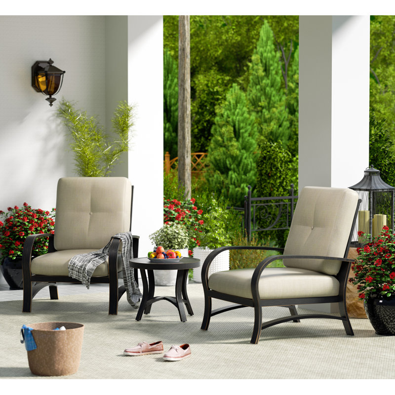 Chamber 3 Piece Seating Group with Sunbrella® Cushions