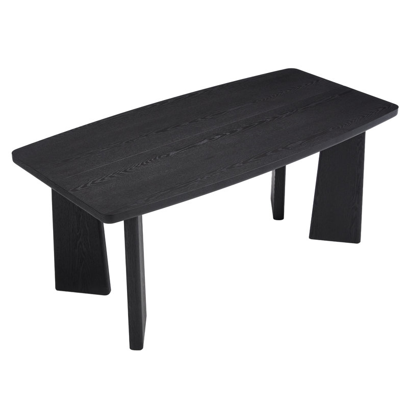 Modern Dining Table Set, Rectangular Dining Table And Upholstered Barrel Back Dining Chair With Solid Wood Frame For Dining Room/Kitchen