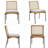 Counter Height Bar Stools Set of 2, Upholstered Linen with Metal Footrest and Frame for Kitchen and Dining Room