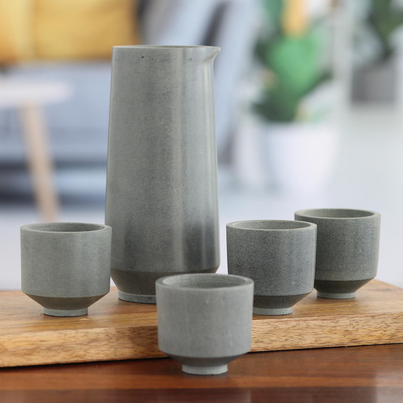 Ceramic 5 - Piece Wine Decanter Set