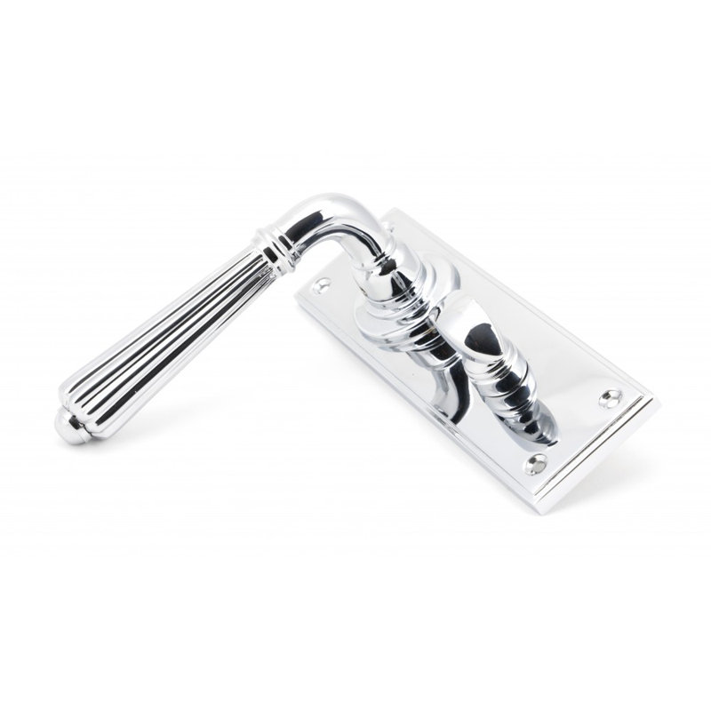 Hinton Bathroom Door Handle Kit, Polished Chrome