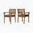 Acacia Wood Dining Chairs with Wicker Seats, Set of 2