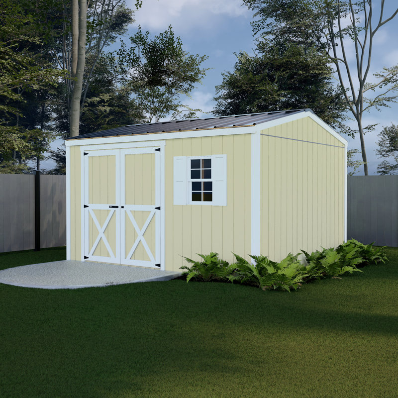 Handmade Haven(Doors Eave)10ft. W x 12 ft. D Solid Wood Storage Shed