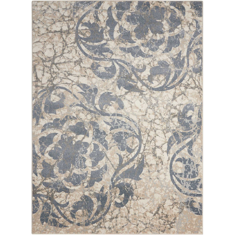 Shanana Floral Indoor Rug, Rectangle 5'3" x 7'3"
