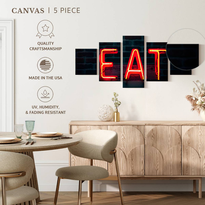 Eat Neon Wall Sign, 36" H x 80" W