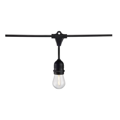 2 Pack - 24Ft - LED String Light - Includes 12-S14 Bulbs - 2000K - 120 Volts
