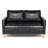Stiver Faux Leather 56.7'' Reception Loveseat