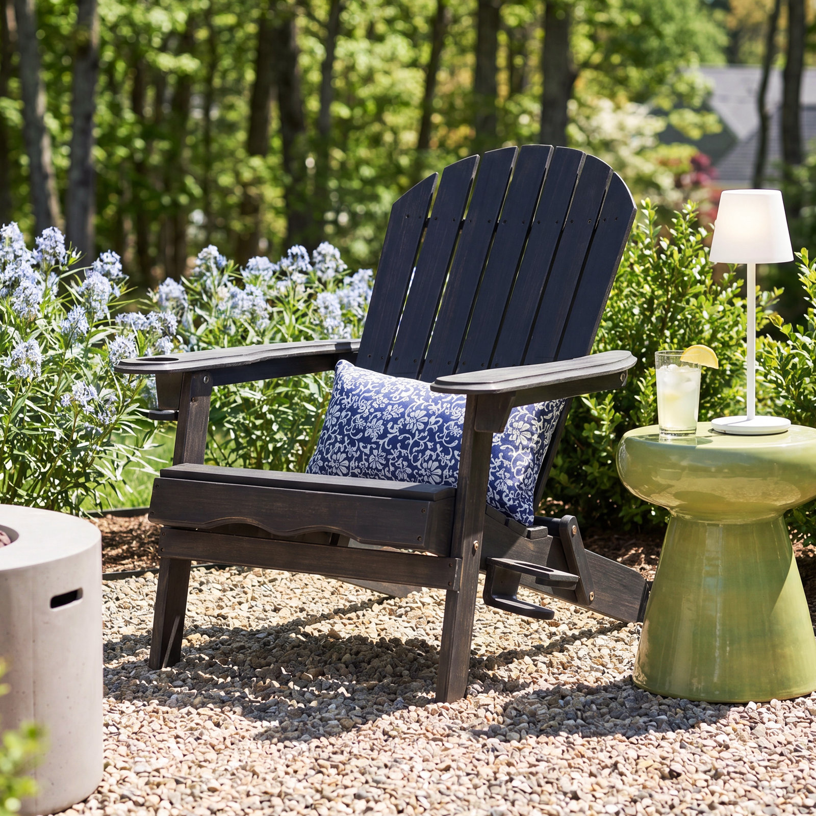 Teigan Acacia Outdoor Adirondack Chair, Teak