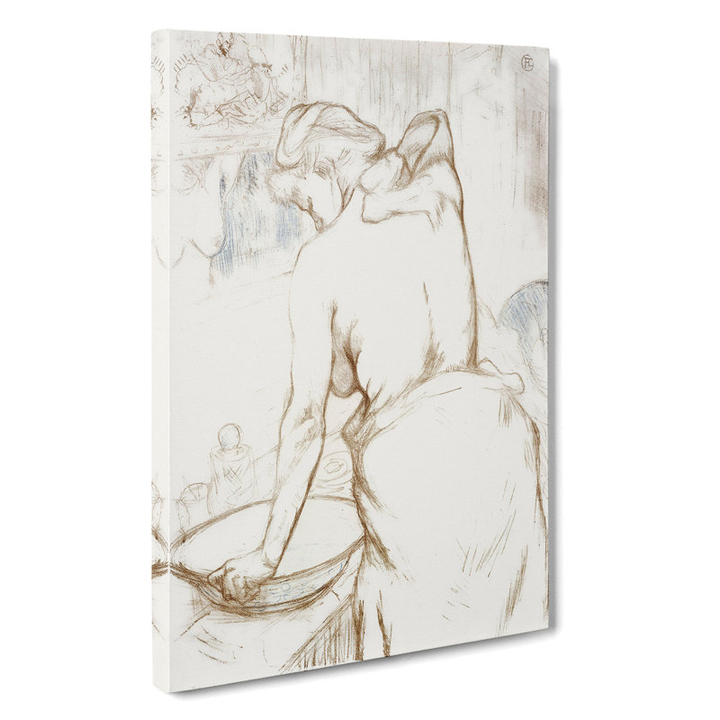 Lady Washing by Henri De Toulouse-Lautrec - Wrapped Canvas, 60cm H x 40cm W x 3cm D