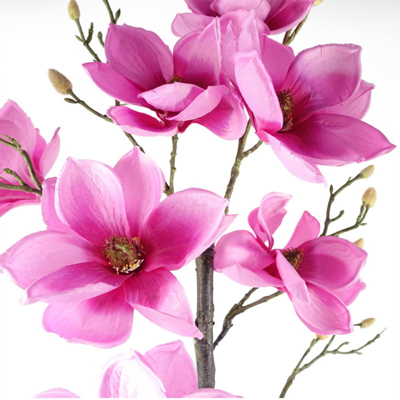 110Cm Artificial Magnolia Tree Plant in Pot, 110 cm x 40cm, Pink