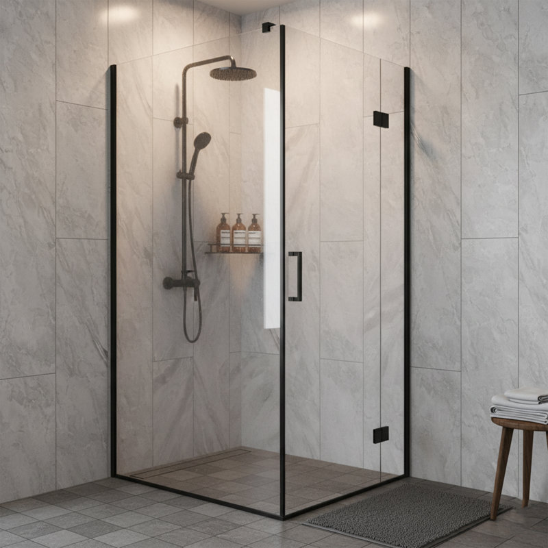 60"W x 32"D x 84"H - Armani grey Polished Shower Wall System (5-Piece)