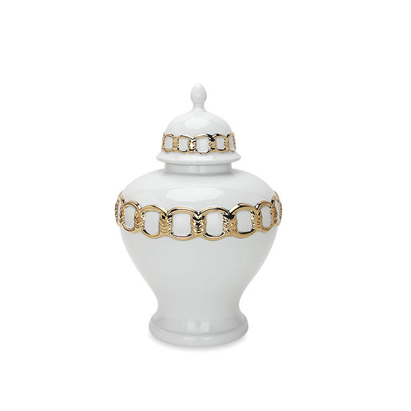 Pot à gingembre en céramique Karragh Modern, H 14 po x l 8,5 po x P 8,5 po