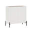 Armoire d'appoint moderne 32 "avec tablettes réglables et pieds en métal blanc cassé Abbey Abbey-534453713