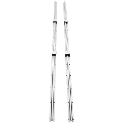 Ensemble de rail de guidage linéaire, 2 rails de guidage PCS et 4 blocs coulissants PCS SBR20UU, rails linéaires et ensemble de roulements pour machines automatiques