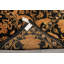 Tapis tibétain noué à la main en laine noire et beige de style transitionnel, 2,69 m x 3,28 m