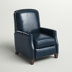 Navy Genuine Leather