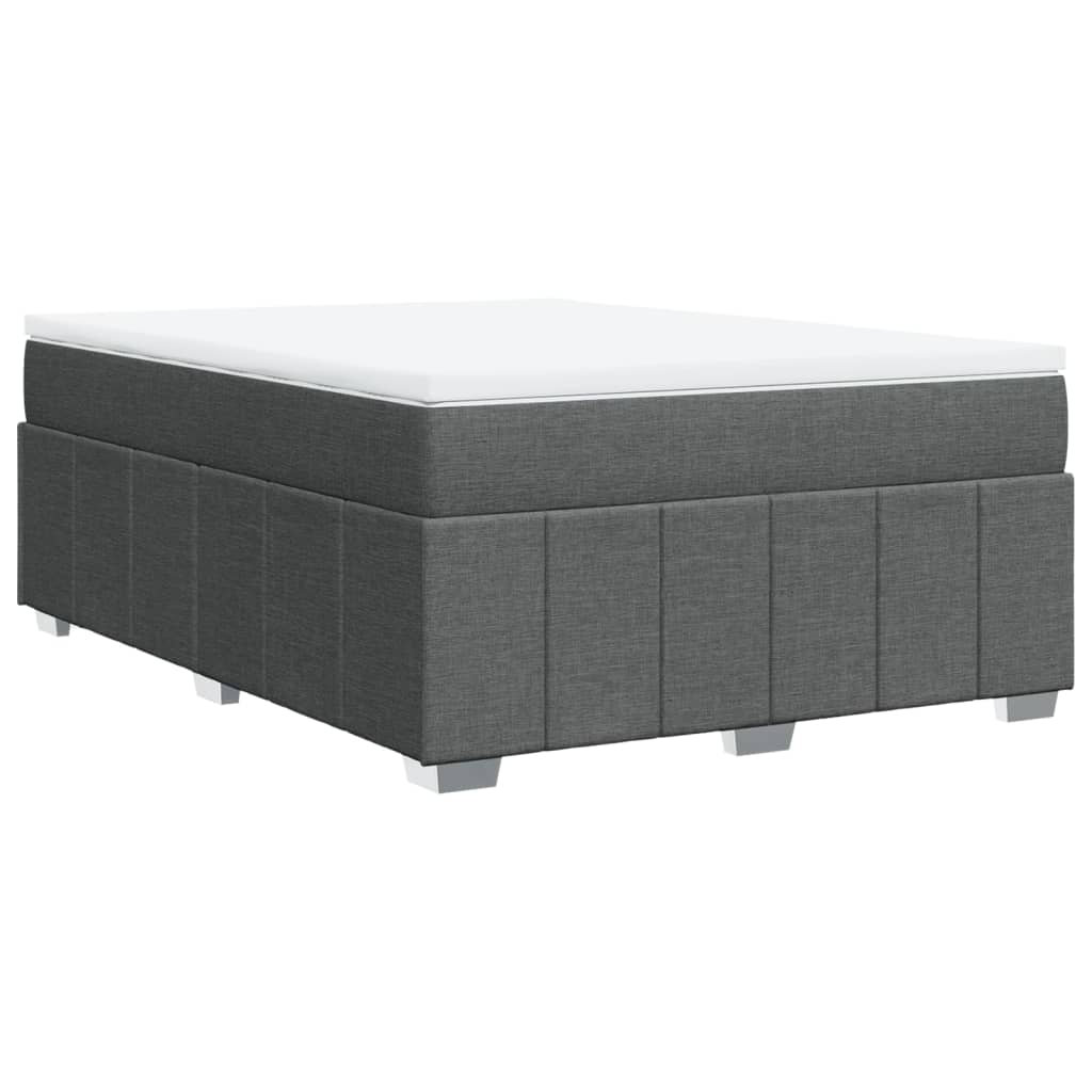 Vidaxl Boxspringbett Mit Matratze Hellgrau 160X200 Cm Stoff