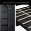 Queen Size Murphy Platform Bed With Shelf, Side Cabinets, Drawers And LED-774093234