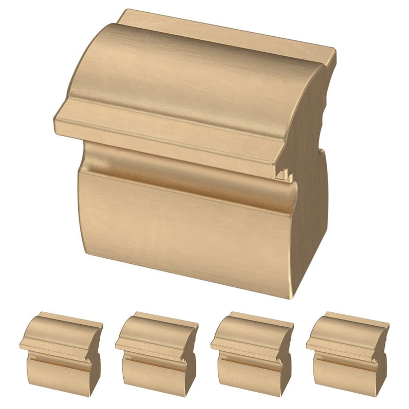 (Paquet de 5) (Paquet de 5) Poignée courbée classique de 1 pouce bronze bronze