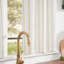 Striped Modern Farmhouse Kitchen Curtains Linen Look Cafe Curtains-1064811547-1064811558