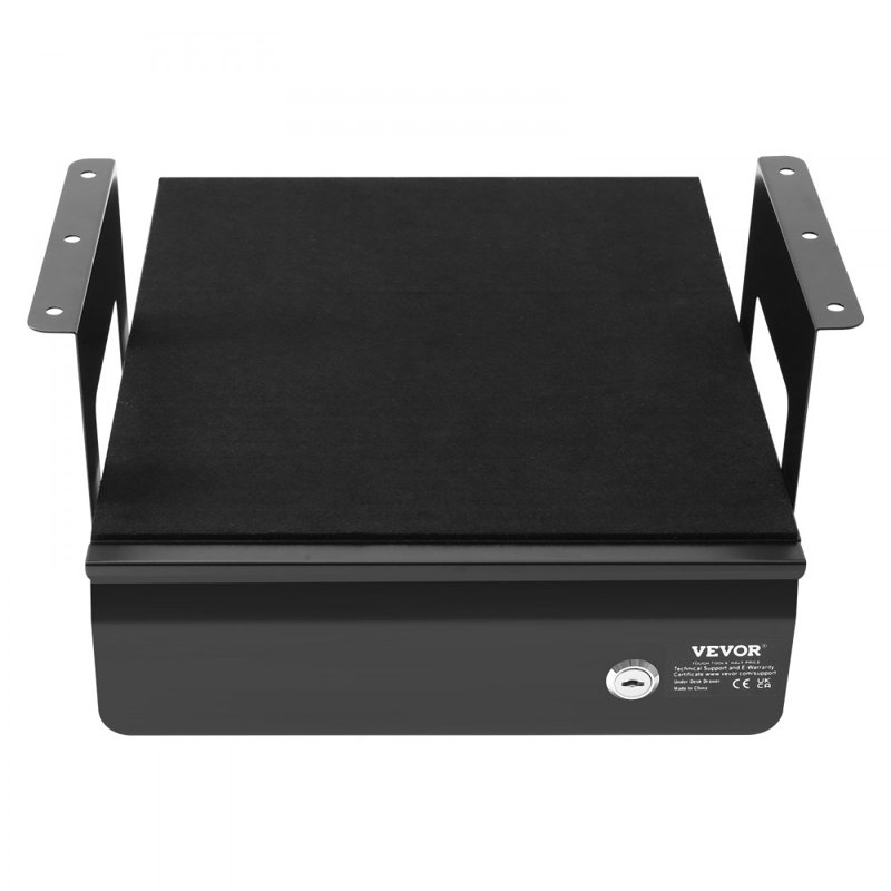 13 in Lockable Under Desk Drawer Organizer Slide-out Drawer for Home Office