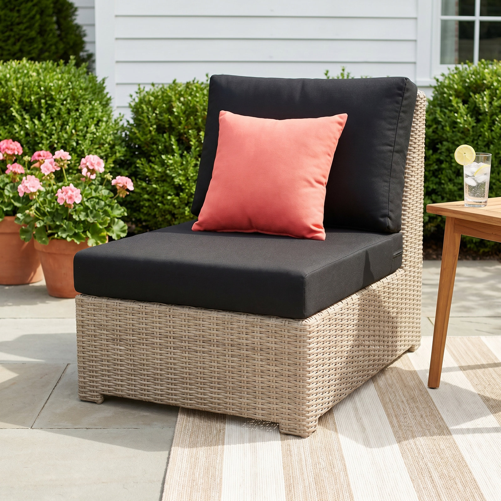 Henri Sunbrella® Patio Lounge Chair, Canvas Granite