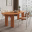 Table de salle à manger en bois de cerisier semi-ronde en bois massif pour la salle à manger / cuisine-1445733992-1445733994