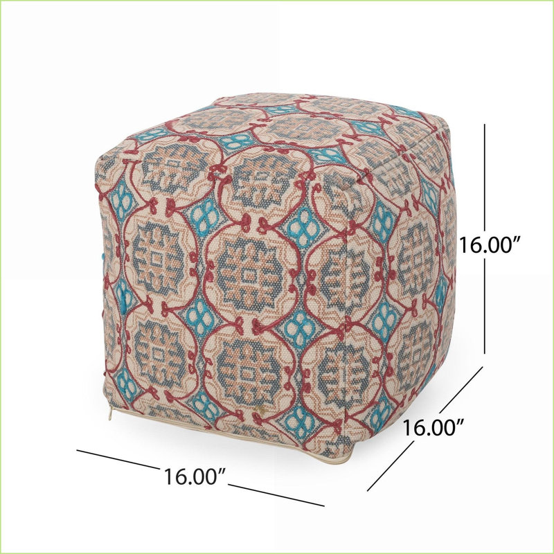 Pouf repose-pieds, tissu fabriqué à la main, multicolore pour siège / repose-pieds | Multi-usage | Tissu