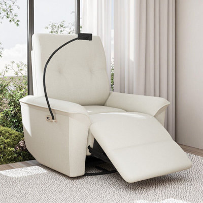 Ultimate Power Swivel Rocker Recliner with USB Ports & Phone Holder | 270° Swivel, Electric Glider for Living Room & Nursery