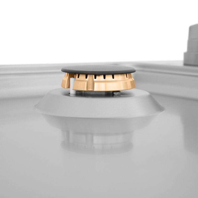 ZLINE 30 in. Gas Cooktop with 4 Burners, Stainless Steel with Brass Burners