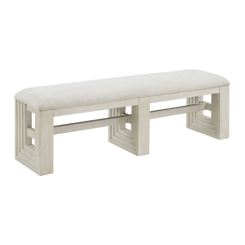 Banc de salle à manger Latitude Run® Blanc antique