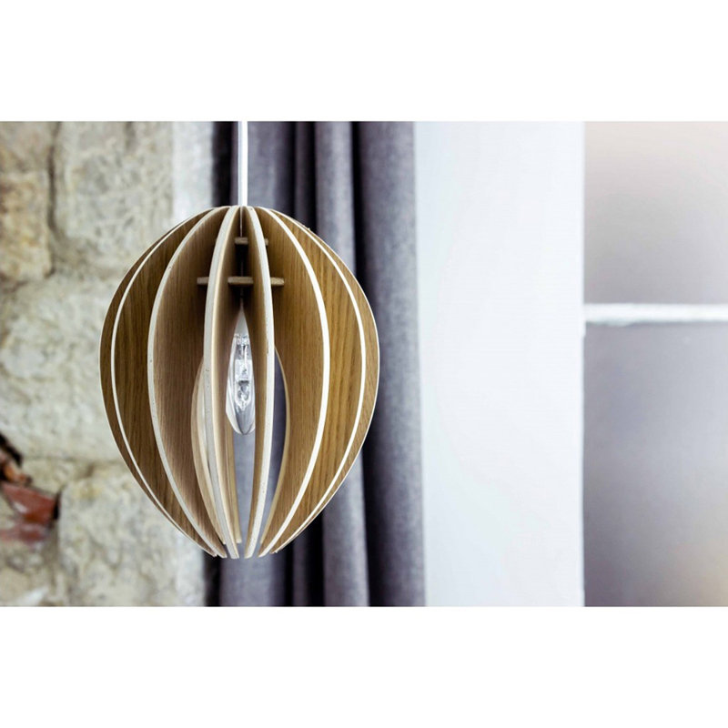 Tenley 1 - Light Single Pendant, Yes, Brown, 24cm H x 18cm W x 18cm D