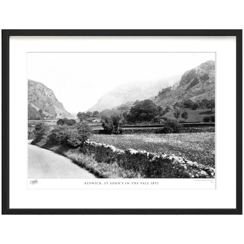 Keswick, St John's In The Vale 1893 by Francis Frith - Single Picture Frame Print, 40cm H x 50cm W x 2.3cm D
