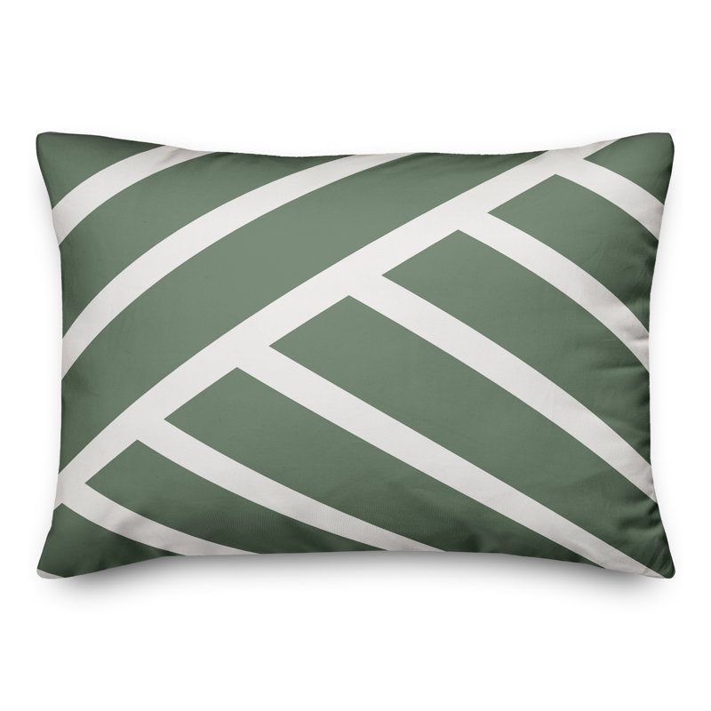 Abstract Outdoor Throw Pillow, Green