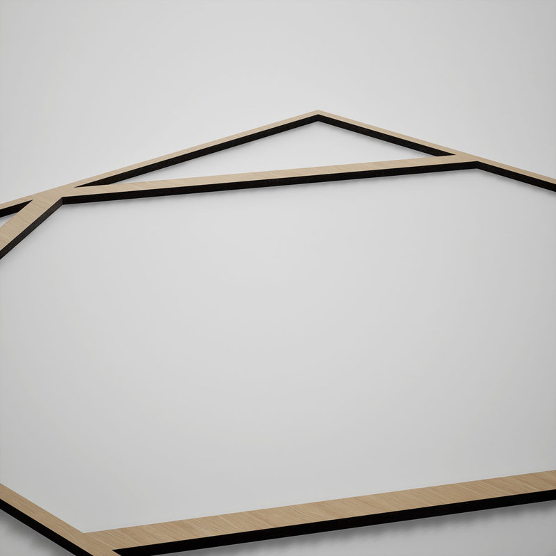 Panneaux muraux décoratifs en bois Fraser, grand, l 23 3/8 po x H 23 3/8 po x T 3/8 po, chêne blanc
